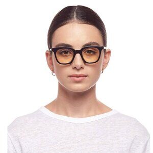 NWT THE BOOK CLUB EYEWEAR Black Square Blue Light Glasses